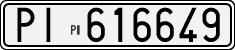 License plate of Italy, Cars (1927 year series)