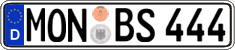 German license plate, Regular plates