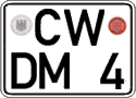 German license plate, Regular plates