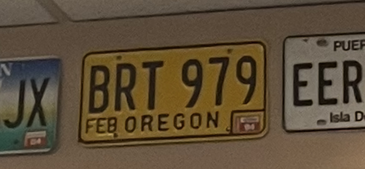 BRT 979, License plate without vehicle 