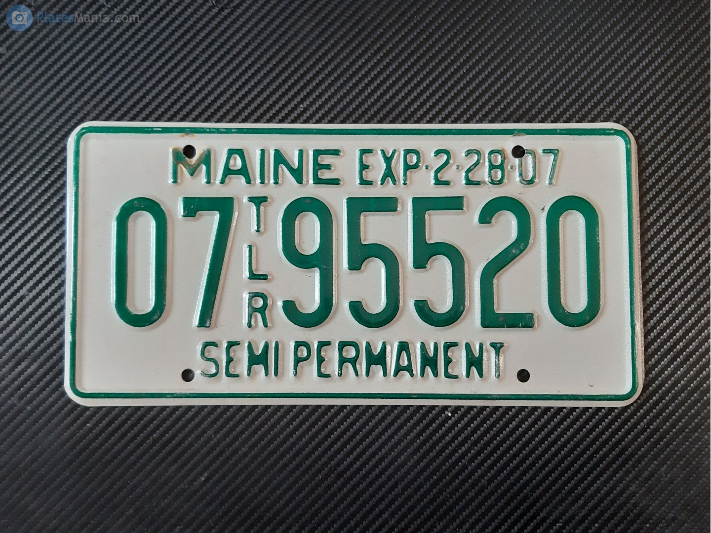 07-95520, License plate without vehicle 