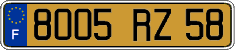 French license plate, FNI