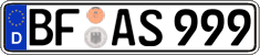 German license plate, Regular plates