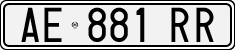 License plate of Italy, Cars (1994 year series)