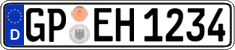German license plate, Regular plates