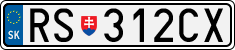 License plate of Slovakia, Cars