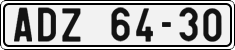 License plate of the Czech Republic, Cars (1960)