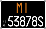 License plate of Italy, Cars (1927 year series)