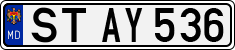 License plate of Moldova, Cars (1992)