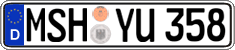 German license plate, Regular plates