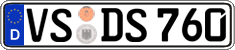 German license plate, Regular plates
