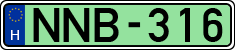 license plates of Hungary, Electric vehicles (1990)