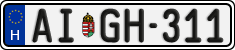 license plates of Hungary, Regular plates (2022)