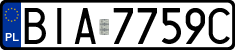 License plates of Poland, Regular car plates