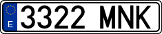 License plates of Spain, Ordinary (2000)