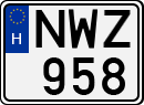 license plates of Hungary, Cars (1990)