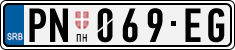 License plate of Serbia, Cars