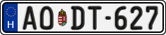license plates of Hungary, Regular plates (2022)
