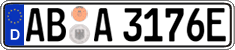 German license plate, Electric vehicles