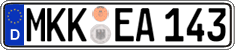 German license plate, Regular plates