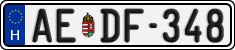 license plates of Hungary, Regular plates (2022)