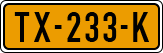 License plate of the Netherlands, Cars