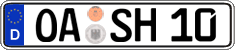 German license plate, Regular plates