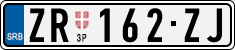 License plate of Serbia, Cars