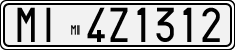 License plate of Italy, Cars (1927 year series)