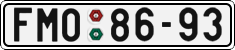 License plate of the Czech Republic, Cars (1960)