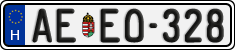 license plates of Hungary, Regular plates (2022)