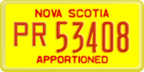 Nova Scotia, Apportioned (PR12345)