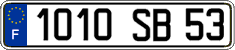 French license plate, FNI