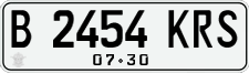 License plate of Indonesia, Regular plates