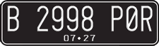 License plate of Indonesia, Regular plates
