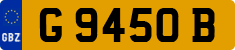 License plate of Gibraltar, Regular car plates (G 1234 A)
