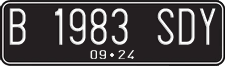 License plate of Indonesia, Regular plates