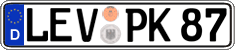 German license plate, Regular plates