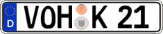 German license plate, Regular plates