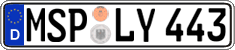 German license plate, Regular plates