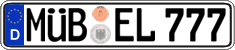 German license plate, Regular plates