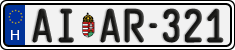 license plates of Hungary, Regular plates (2022)