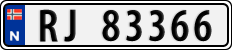 License plate of Norway, Cars