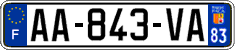 French license plate, SIV (ordinary)