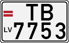 License plate of Latvia, Motorcycles