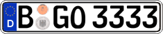German license plate, Regular plates