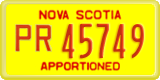 Nova Scotia, Apportioned (PR12345)