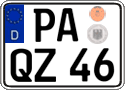 German license plate, Regular plates