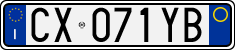License plate of Italy, Cars (1994 year series)