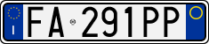 License plate of Italy, Cars (1994 year series)